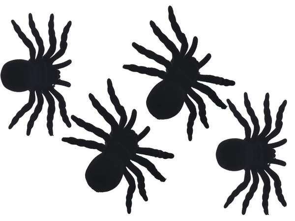 Halloween pavúk 4 ks veľké dekorácie strašidelné