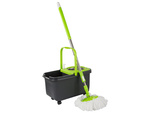 Rotary mop rotary 360 dispenser bucket set 2x microfibre pads