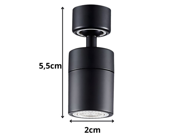 Rotating tap aerator adjustable cap water pouring jet