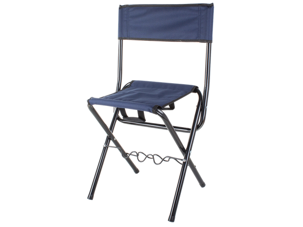Fishing chair backrest with rod holder