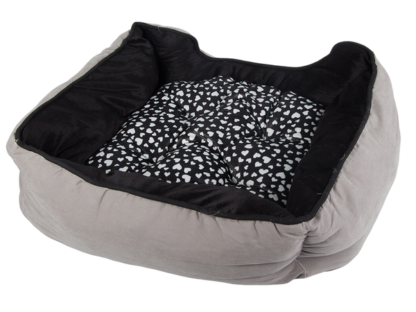 Lit pour chien en peluche avec coussin extractible doux et confortable