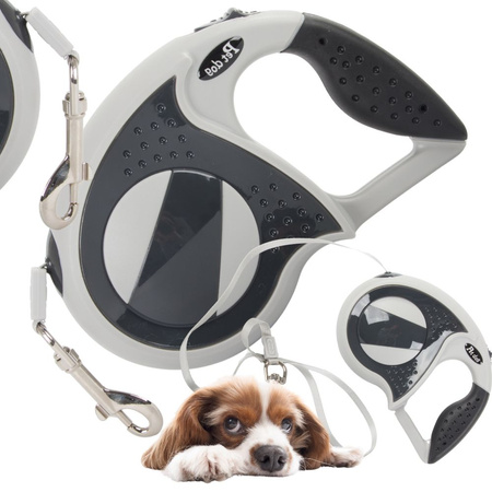 Laisse automatique 5m pour chien jusqu'à 20kg avec cadenas fort long