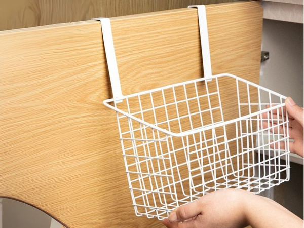 Kosz koszyk organizer metalowy zawieszany na drzwi półka wisząca kuchenna