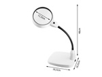 Magnifying glass cosmetic led lamp