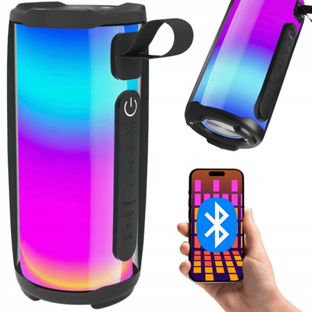 Bezdrátový reproduktor bluetooth boombox přenosný usb rádio fm aux