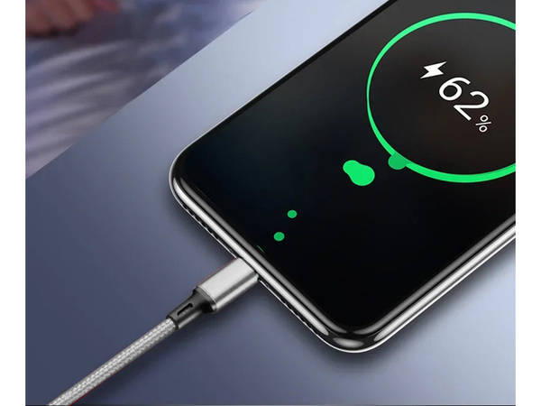 3in1 usb kábel telefonhoz villám kábel iphone micro usb type-c 1.2m