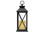 DECORATIVE LED LANTERN WITH ELECTRIC BATTERY-POWERED CANDLE