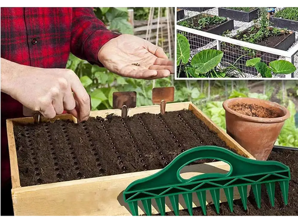 Handgeführte 12-loch-pflanzmaschine gartenpflanzer