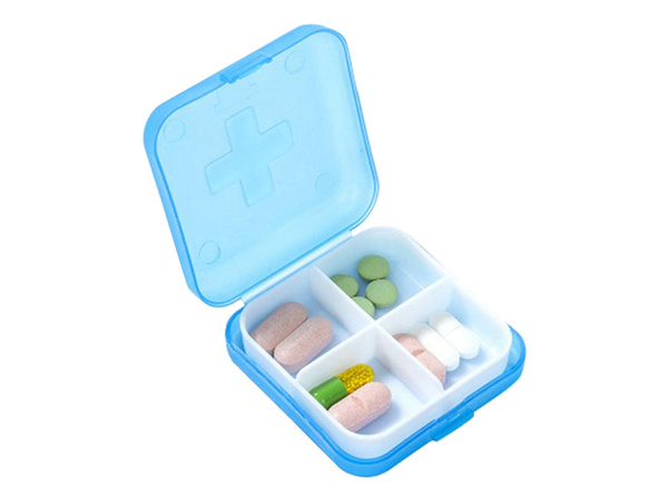 Zabojnik medicine polje dopolnjuje tablete potovanja 4 oddelki