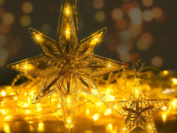 Fények füzér csillagok fény függöny 138 led