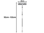 Window cleaner floor scraper rotating microfibre 2-in-1 telescopic