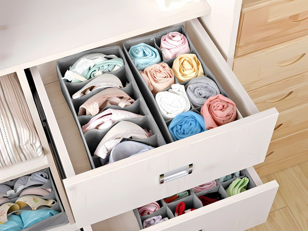 Organizador de ropa interior cajón calcetín armario caja juego de 4 piezas