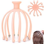 Relaxing hand-held scalp massager for head rubs