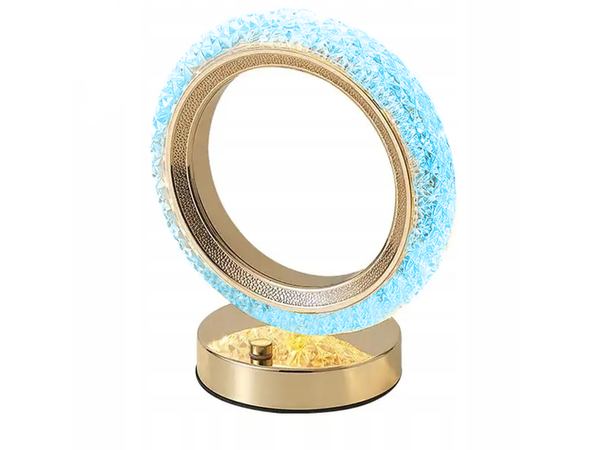 Stolové nočné svetlo krúžok kryštál viedol rgb