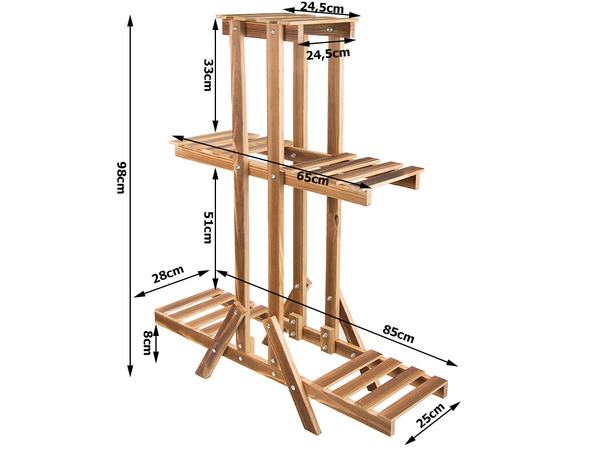 Macetero de tres pisos maceteros de madera