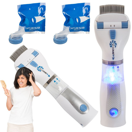 Lice comb removes fleas electric filter vacuum cleaner terminator