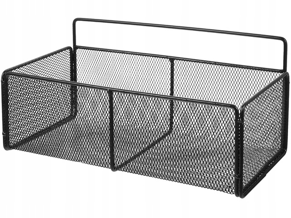 Viseča košara kovinski organizator viseča polica kuhinja črna