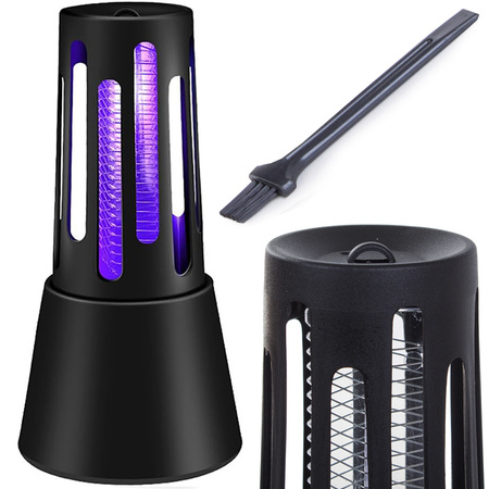 Lampe insecticide pour moustiques insectes mouches uv efficace 5w quiet brush