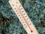 Häusliches holz-innen-aussenthermometer