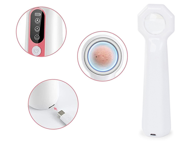 Blackhead and pimple hoover led magnifier