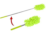 Dirt broom brush telescopic long folding microfibre