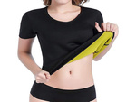 Women's neoprene fitness t-shirt short sleeve