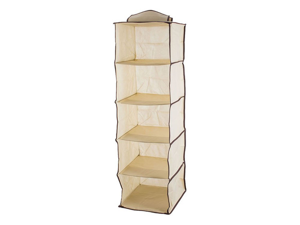 Wardrobe organiser hanging shelf with 5 shelves 100cm