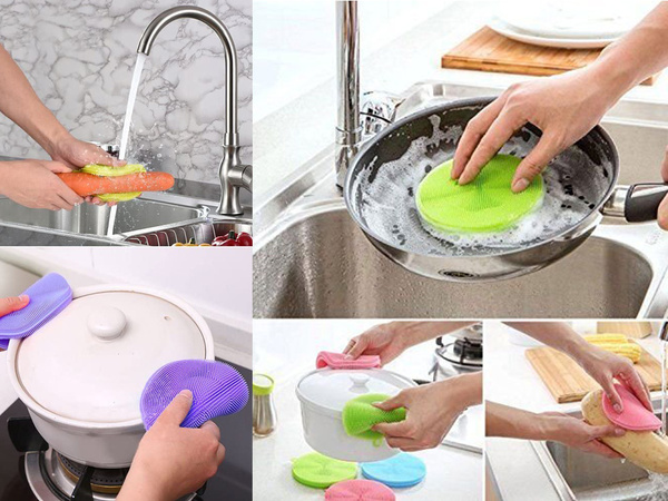 Silikona mazgāšanas sūklis tīrīšanas birste augu tīrīšanas birste