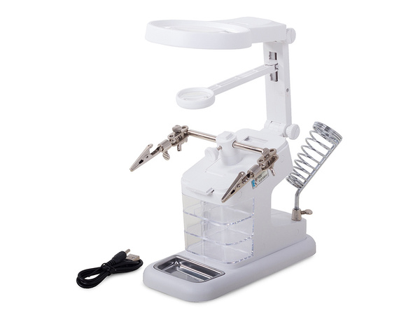 Trečiosios rankos lutteris 10 led smd lutter rankenė 25x