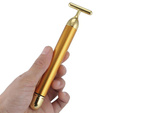 Vibračný masážny prístroj na tvár gold bar