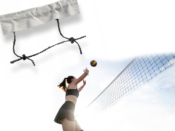 Plasă de volei 9.5x1m cu frânghie și sac de plajă sport