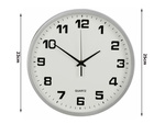 Wall clock large non-touching silent 25 cm round second hand