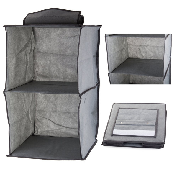 Organizador de armario estante colgante con 2 estantes 50cm