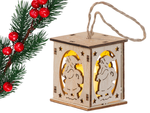 Arbre de noel suspendu en bois lanterne lumineuse decoration de noel mickey