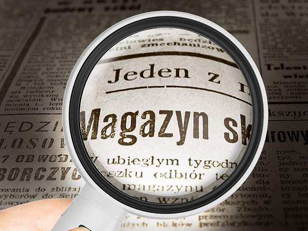 Lupa szkło powiększające z podświetleniem 2x led