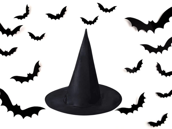 Čarodejnícky klobúk halloween kostým čarodejnice čierny