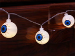 Lumières 10 led pendantes yeux halloween 200cm décoration lumineuse yeux décoration