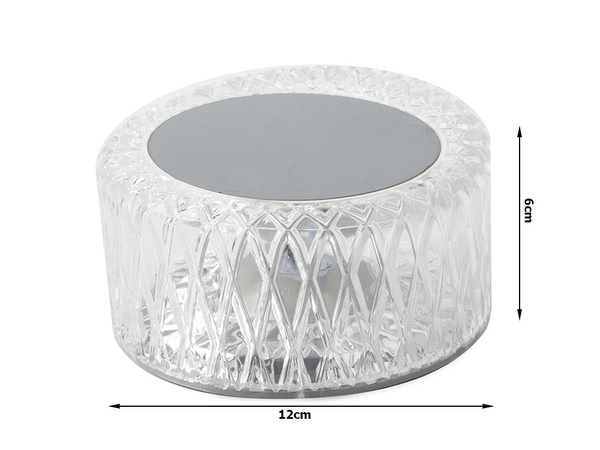 Lampe de table en cristal led rgb telecommande usb