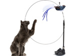 Juguete interactivo varilla gato con ventosa pajarito movible