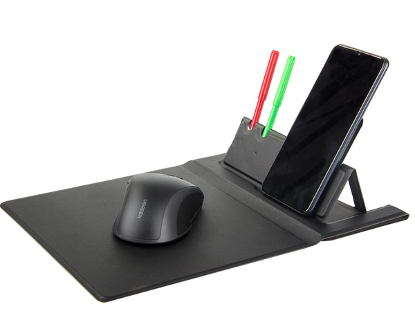 Alfombrilla para ratón cargador inductivo inalámbrico para teléfono organizador