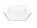 Cesta colgante bajo estante cesta metálica organizador cesta cocina blanco