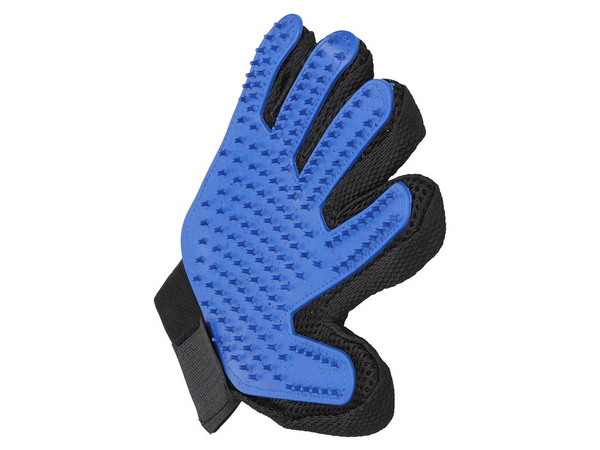 Stroking glove for combing the dog's coat