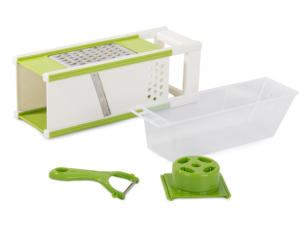 Rebanadora rallador de verduras recipiente