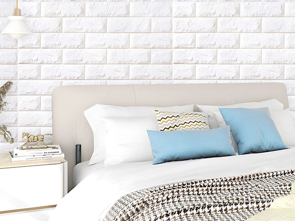Paneles de pared 3d ladrillo blanco papel pintado autoadhesivo decorativo de espuma