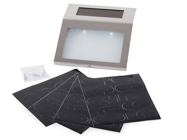 Beleuchtete hausnummer solar led metall lampe