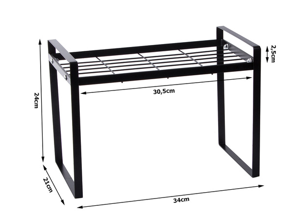 Estante metálico de un nivel para encimera de cocina organizador de cocina soporte de altillo