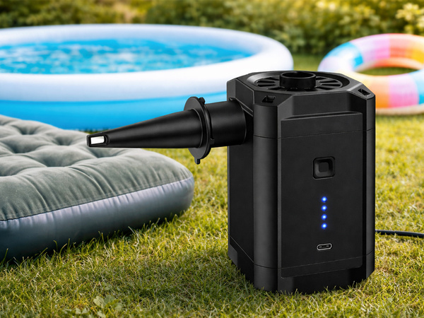 ELECTRIC BATTERY-POWERED PUMP FOR POOL MATTRESSES 3 TIPS LED CAMPING LIGHT