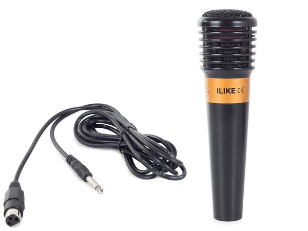 Microfon dinamic profesional cu fir pentru karaoke