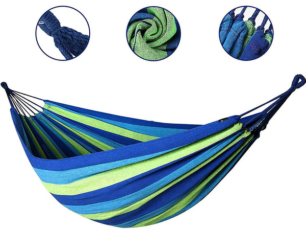 Hamak ogrodowy wiszący dwuodobowy 300x160cm brazylijski xxl torba pokrowiec