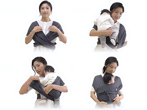 Baby sling baby carrier breathable fabric knotted